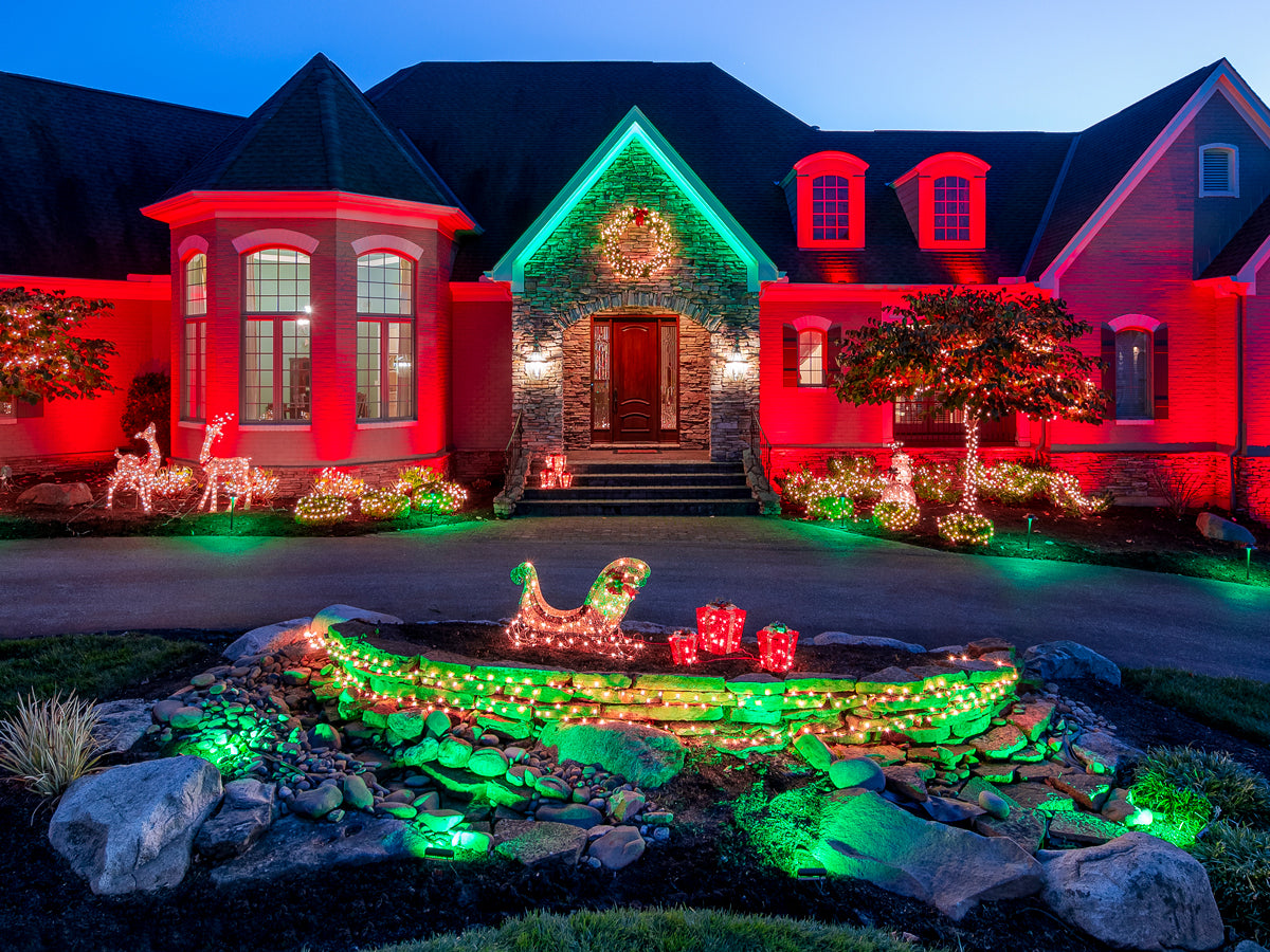 christmas landscape lights with smart app control for smart homes