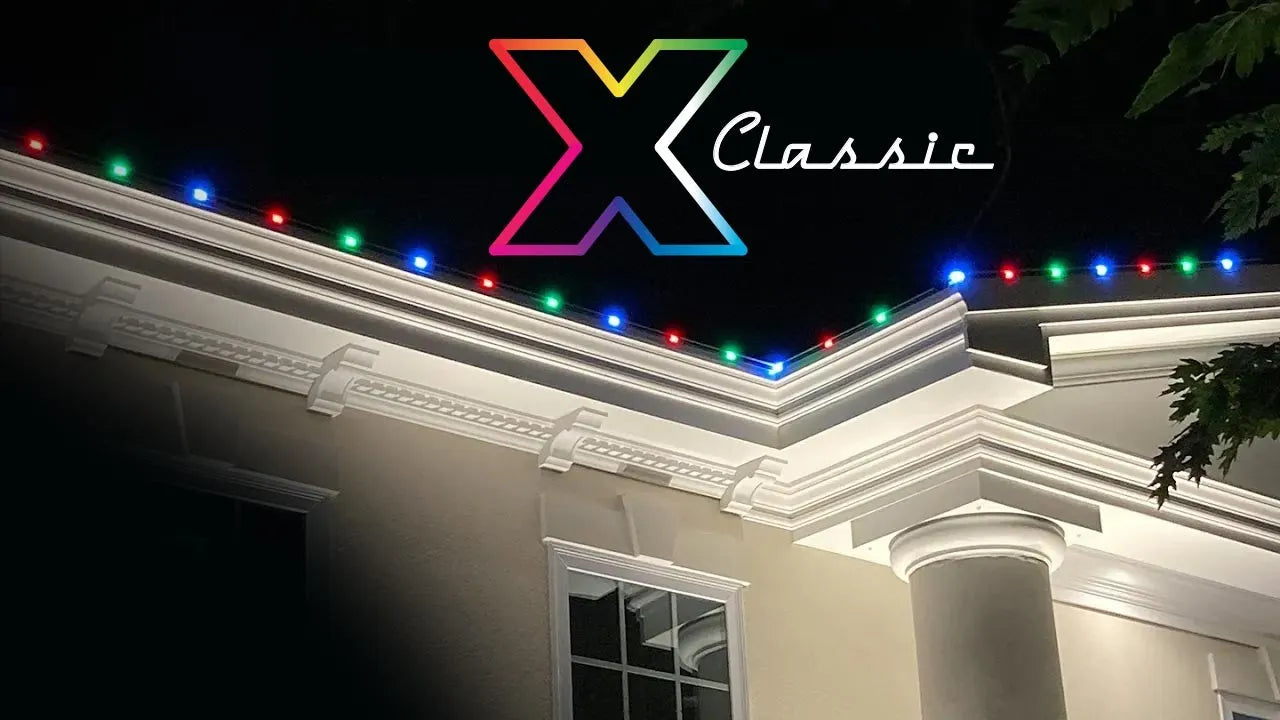 Classic permanent roofline lighting