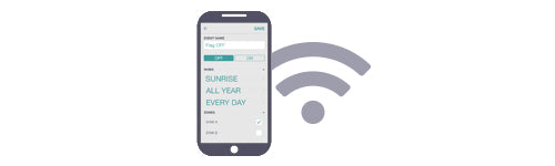 outdoor light controller phone with Wi-Fi for smart landscape lighting transformer