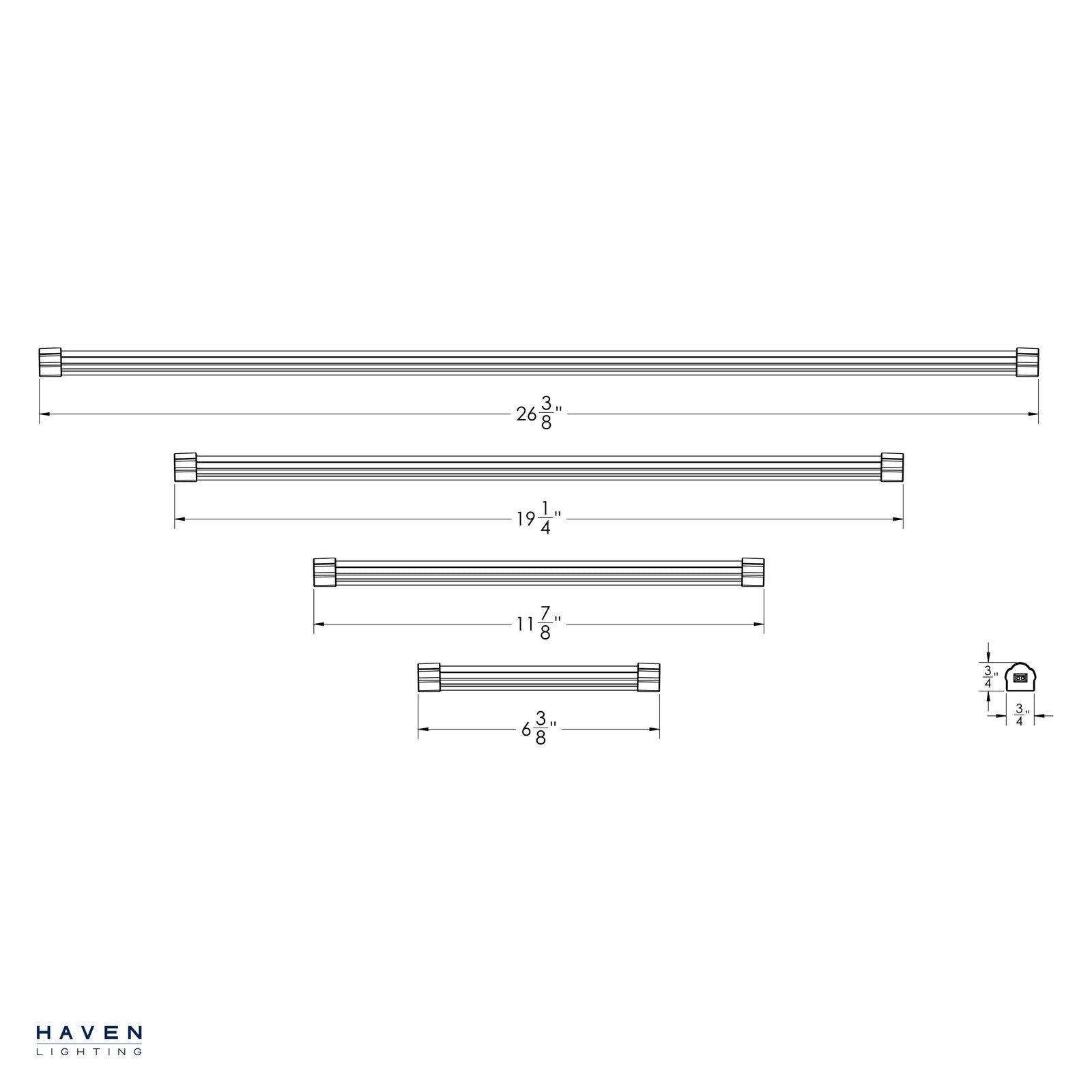Classic White LED Under Cabinet Light Under Cabinet Lighting Haven Lighting