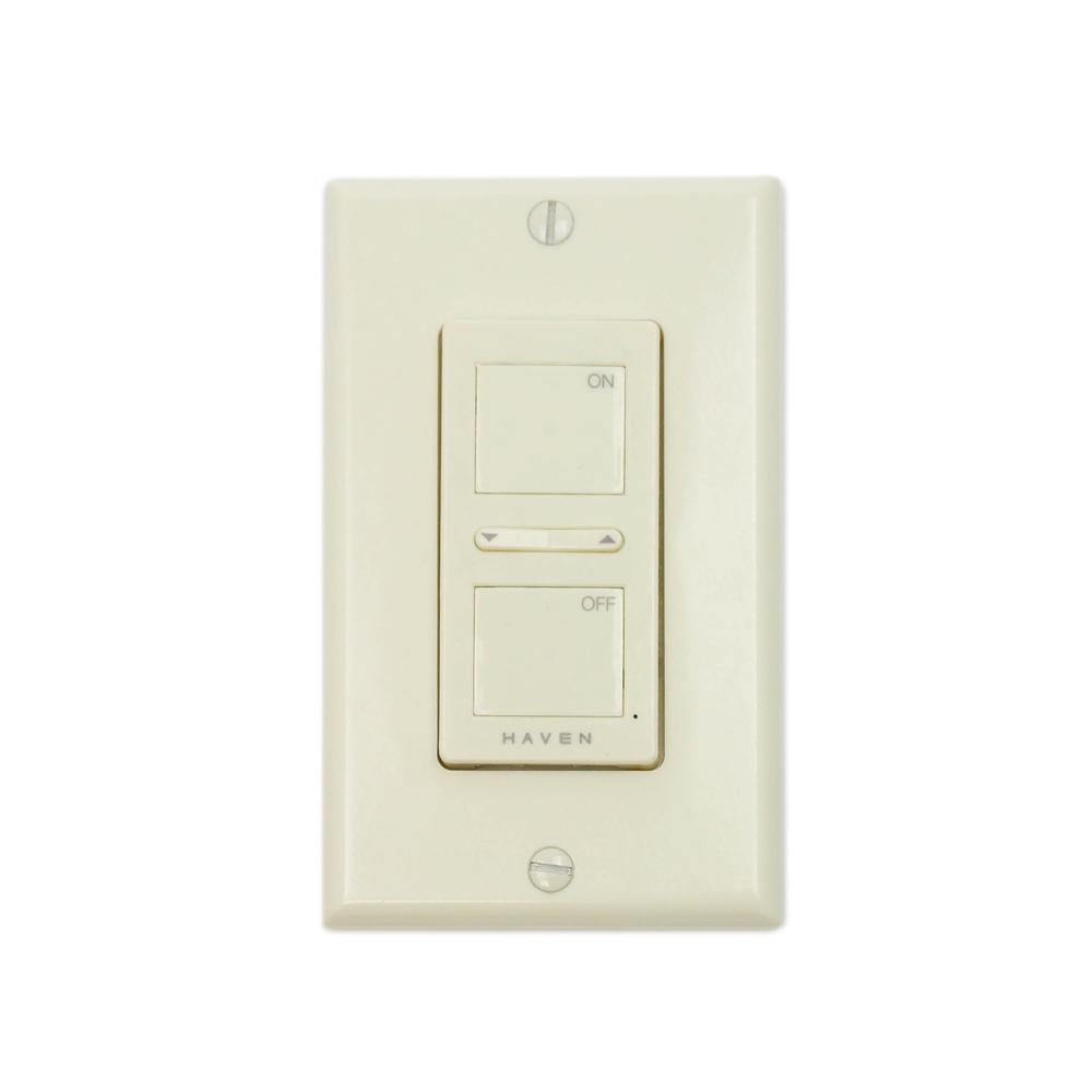 Classic White Wireless Wall Switch Wireless Wall Switch Haven Lighting Almond