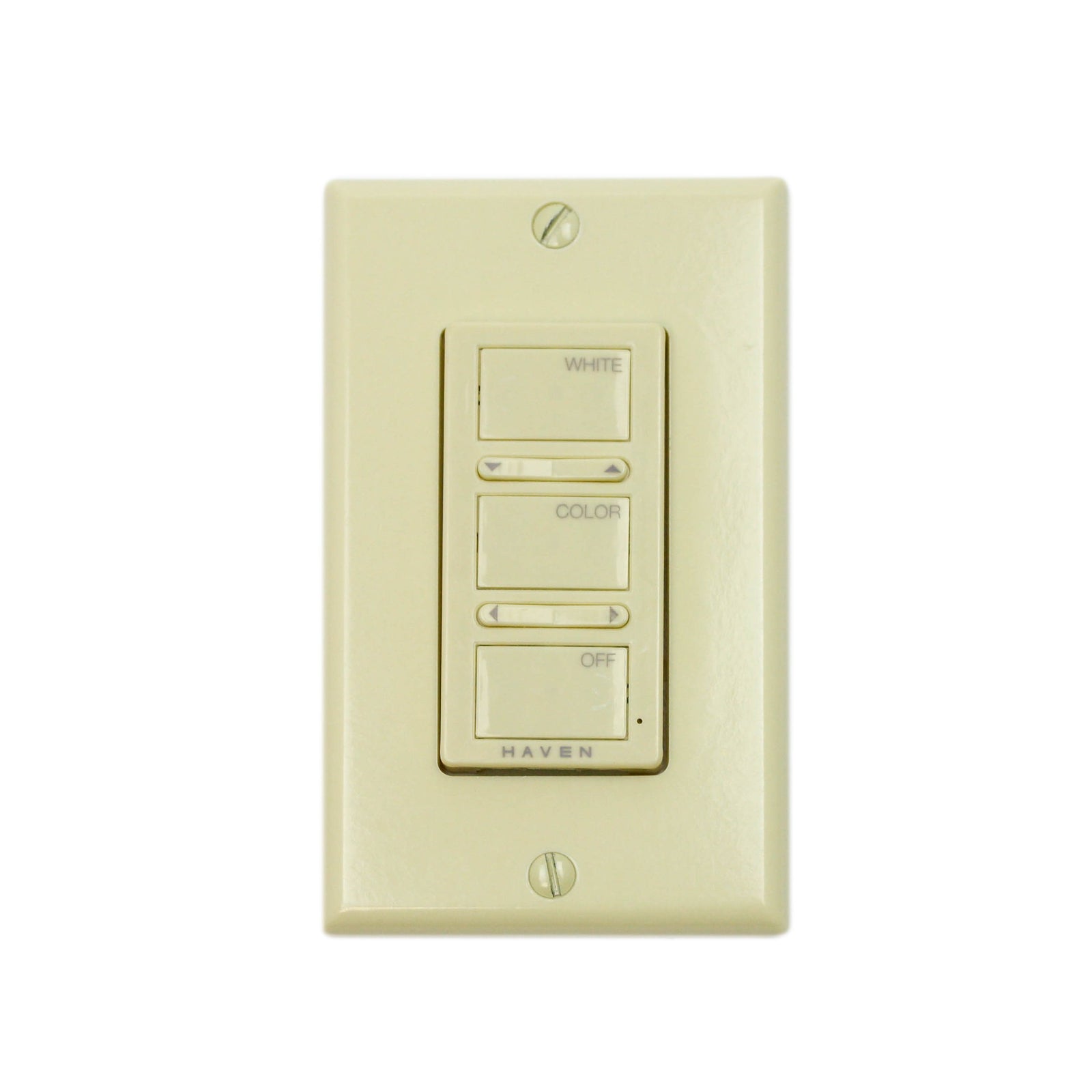 Full Color Wireless Wall Switch Wireless Wall Switch Haven Lighting Ivory