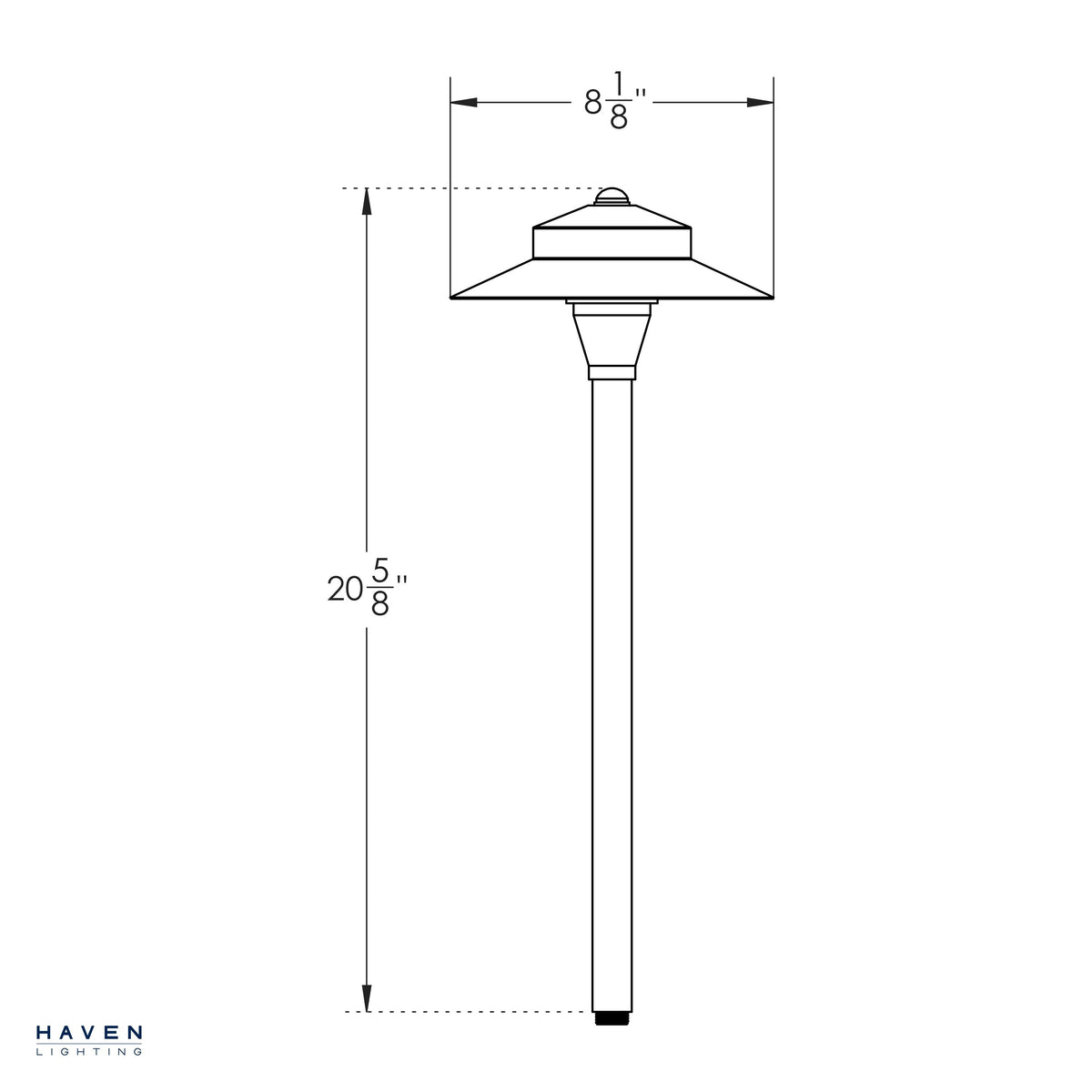 9 Series Classic White Bourbon Brass LED Path Light | Haven Lighting