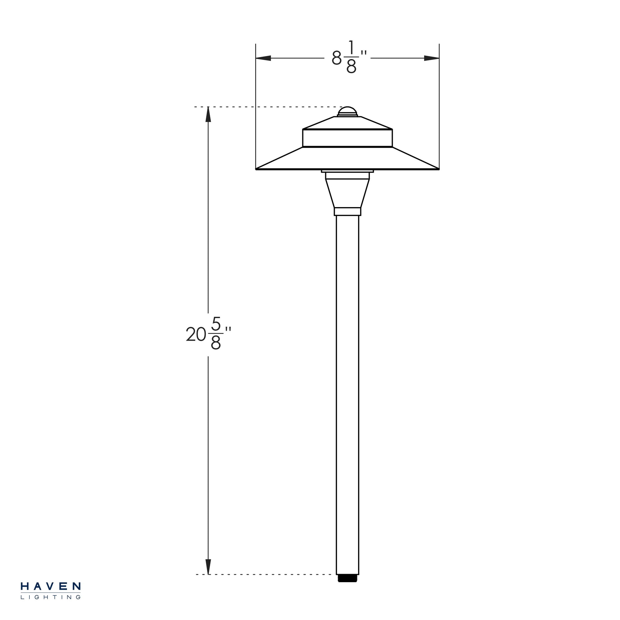 Adjustable White Bourbon Brass LED Path Light - Shade 5