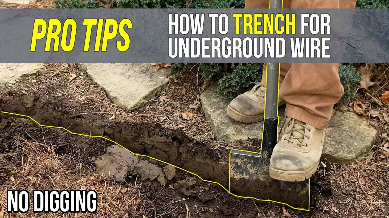 How to trench for underground wire video