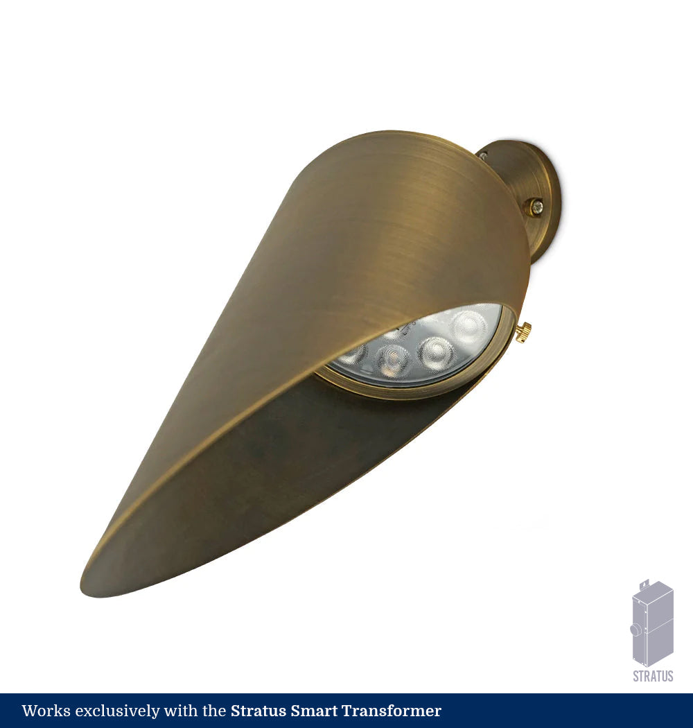 Adjustable White 4-Inch Brass LED Down Lights