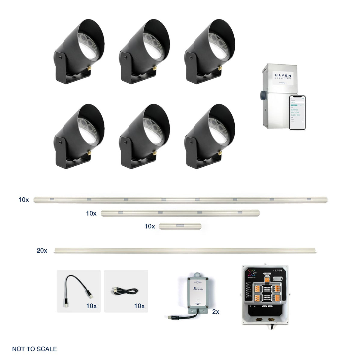 X Series Classic (95 ft) &amp; 6 Series (6 Up Lights) Combination Kit