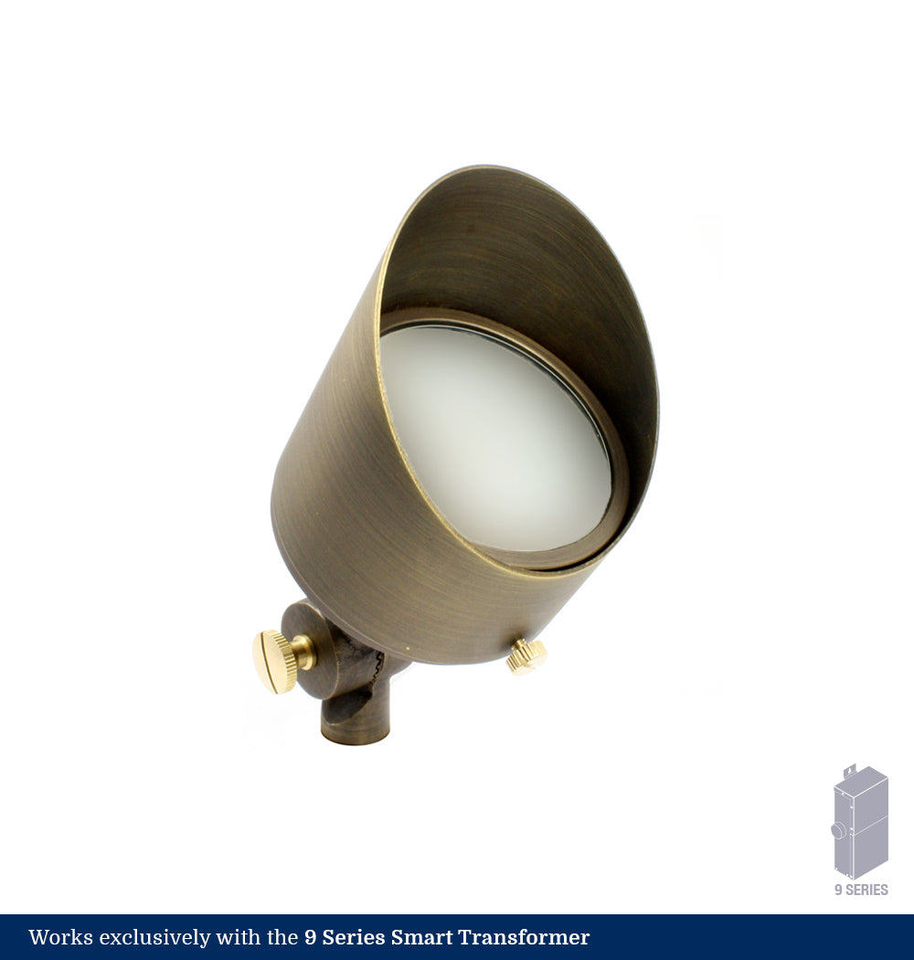 9 Series Full Color 3-Inch Brass LED Up Light | Wall Wash