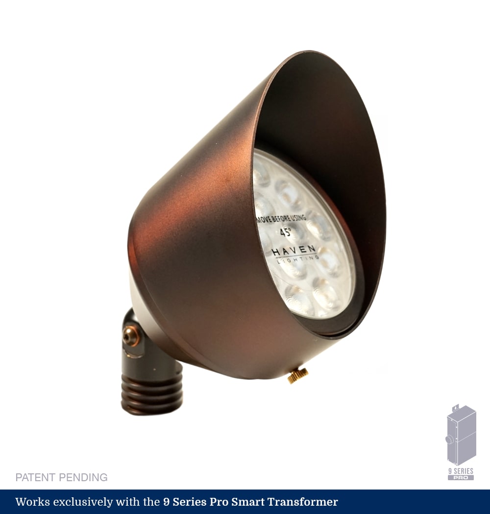 9 Series Pro Full Color 4-Inch Bourbon Brass LED Up Lights