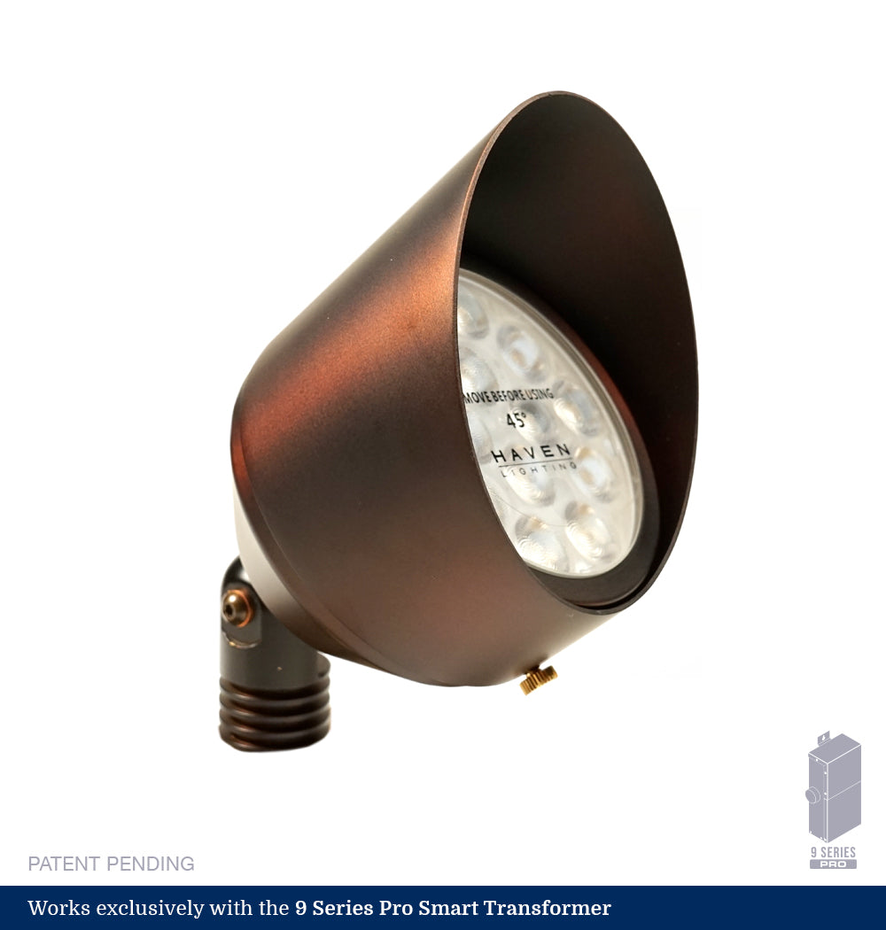 9 Series Classic White 4-Inch Bourbon Brass LED Up Lights