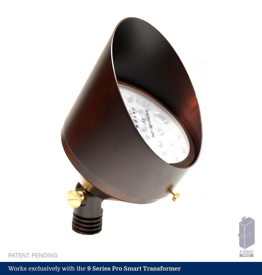 9 Series Pro Full Color 5-Inch Bourbon Brass LED Up Light