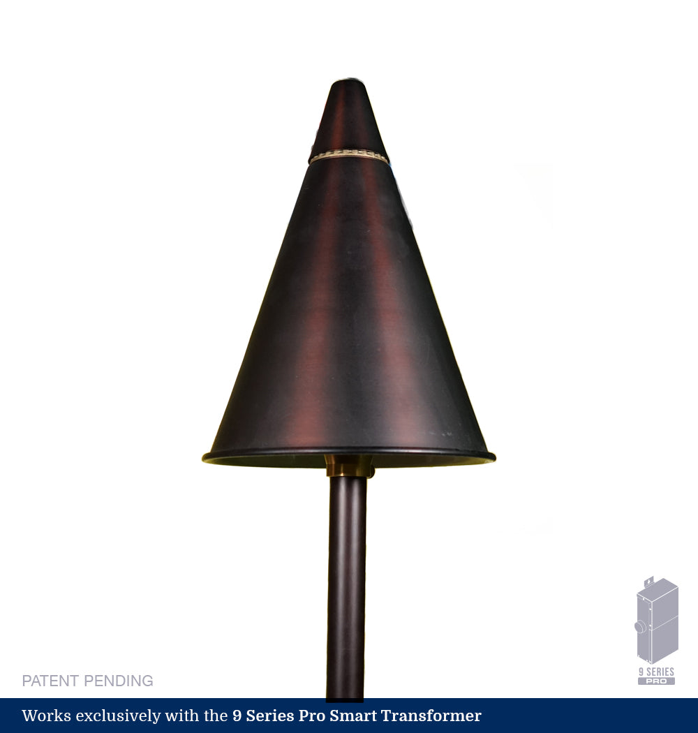 9 Series Pro Full Color Bourbon Brass LED Tiki Torch Light