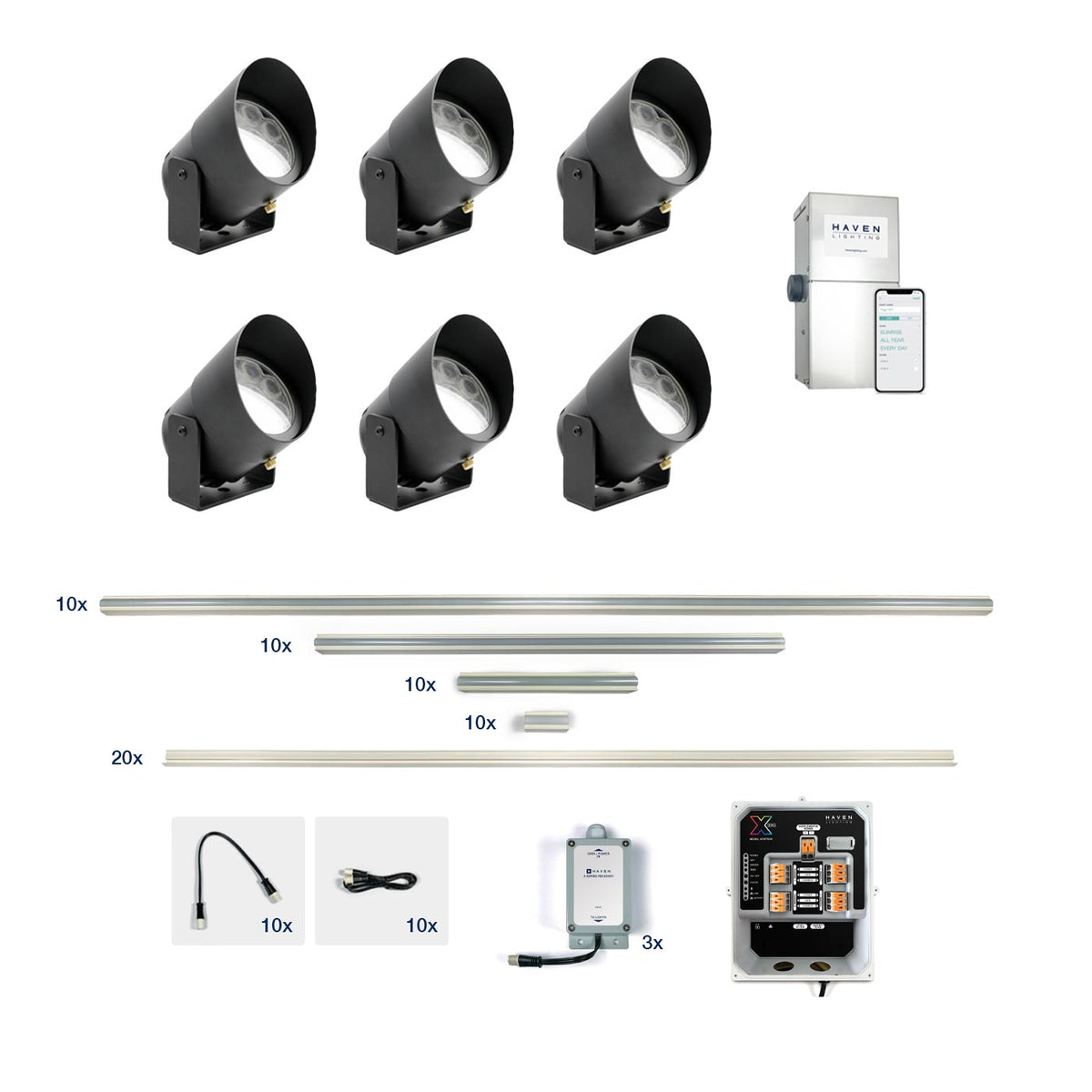 X Series Evolution (95 ft) &amp; 9 Series (6 Up Lights) Combination Kit