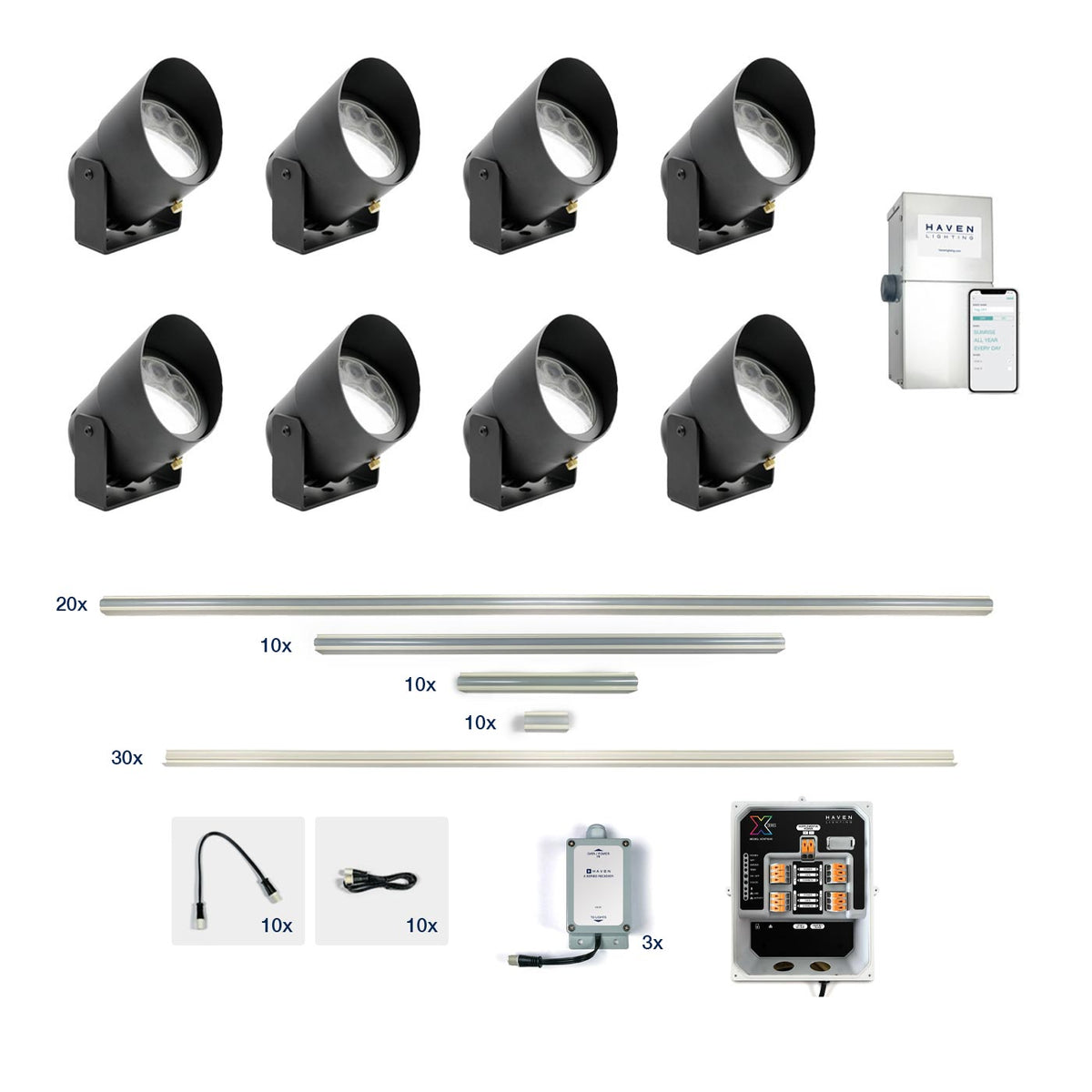 X Series Evolution (124 ft) &amp; 9 Series (8 Up Lights) Combination Kit