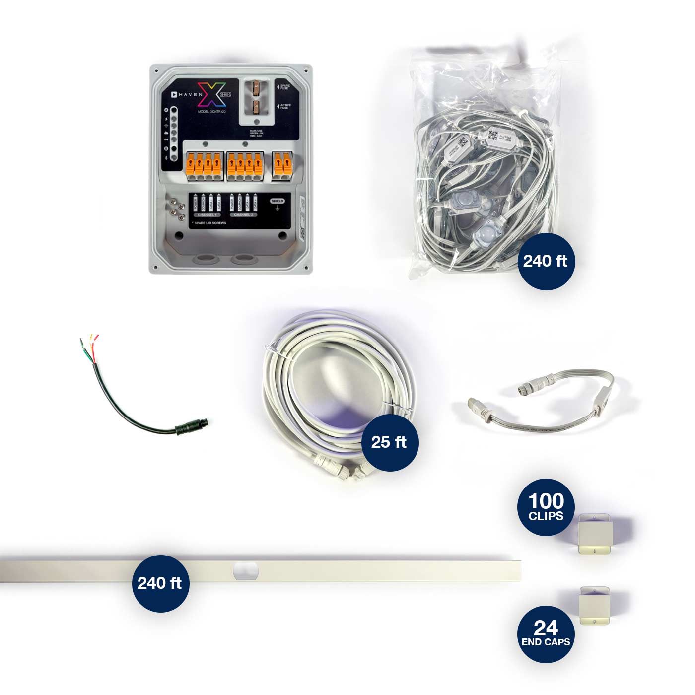 X Series Genesis 240 ft Roofline Lighting Kit - Haven Lighting