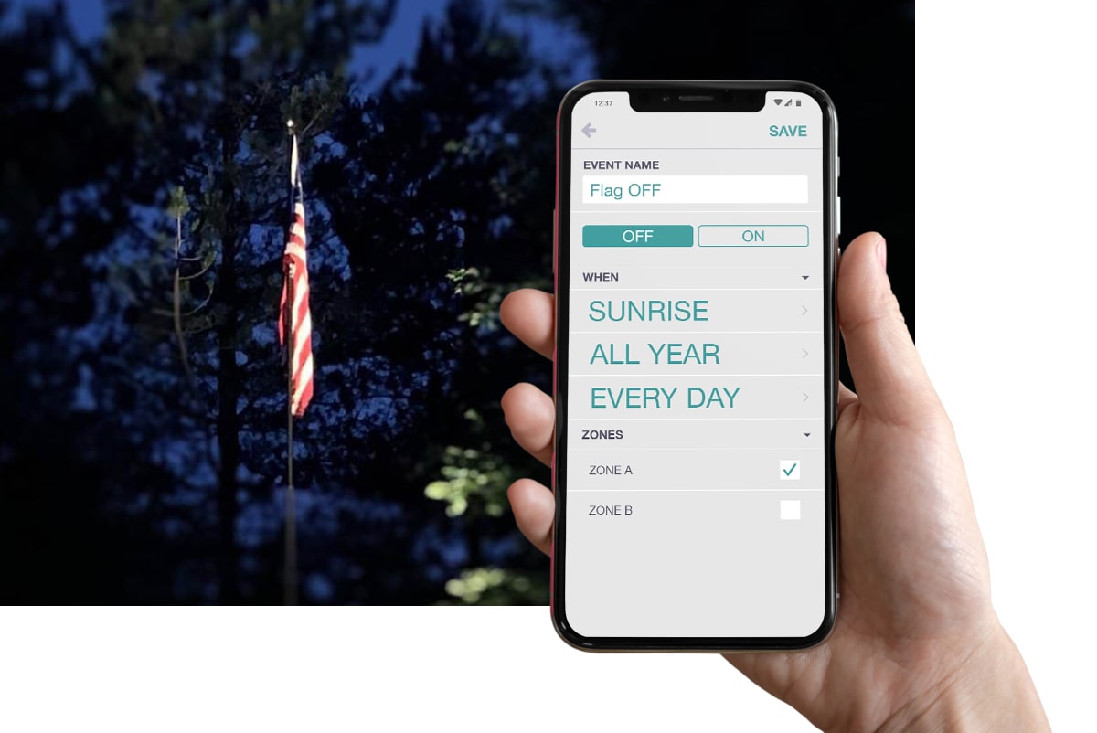 Haven mobile app for smart landscape lighting transformer