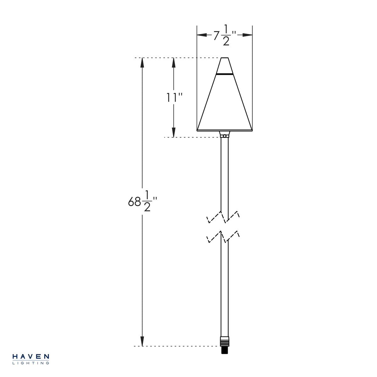 Adjustable White LED Tiki Torch Light Tiki Light Haven Lighting 
