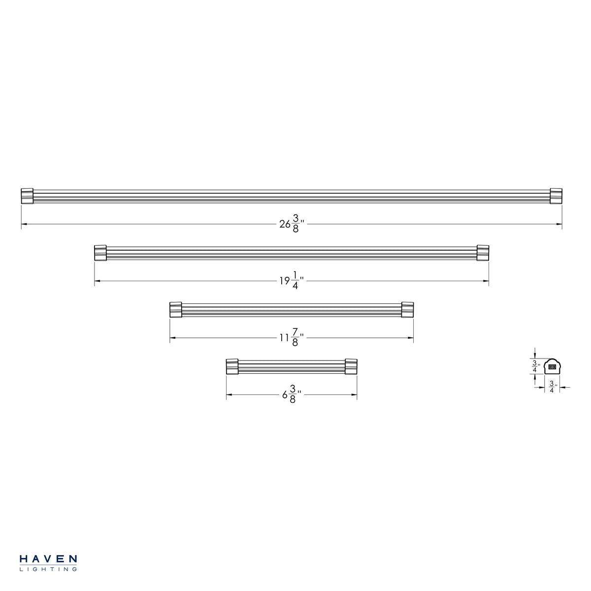 Classic White LED Under Cabinet Light Under Cabinet Lighting Haven Lighting 