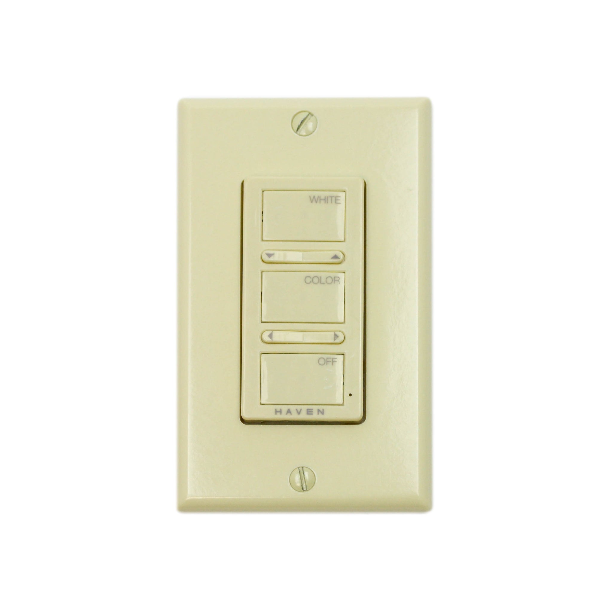 Full Color Wireless Wall Switch Wireless Wall Switch Haven Lighting Ivory 