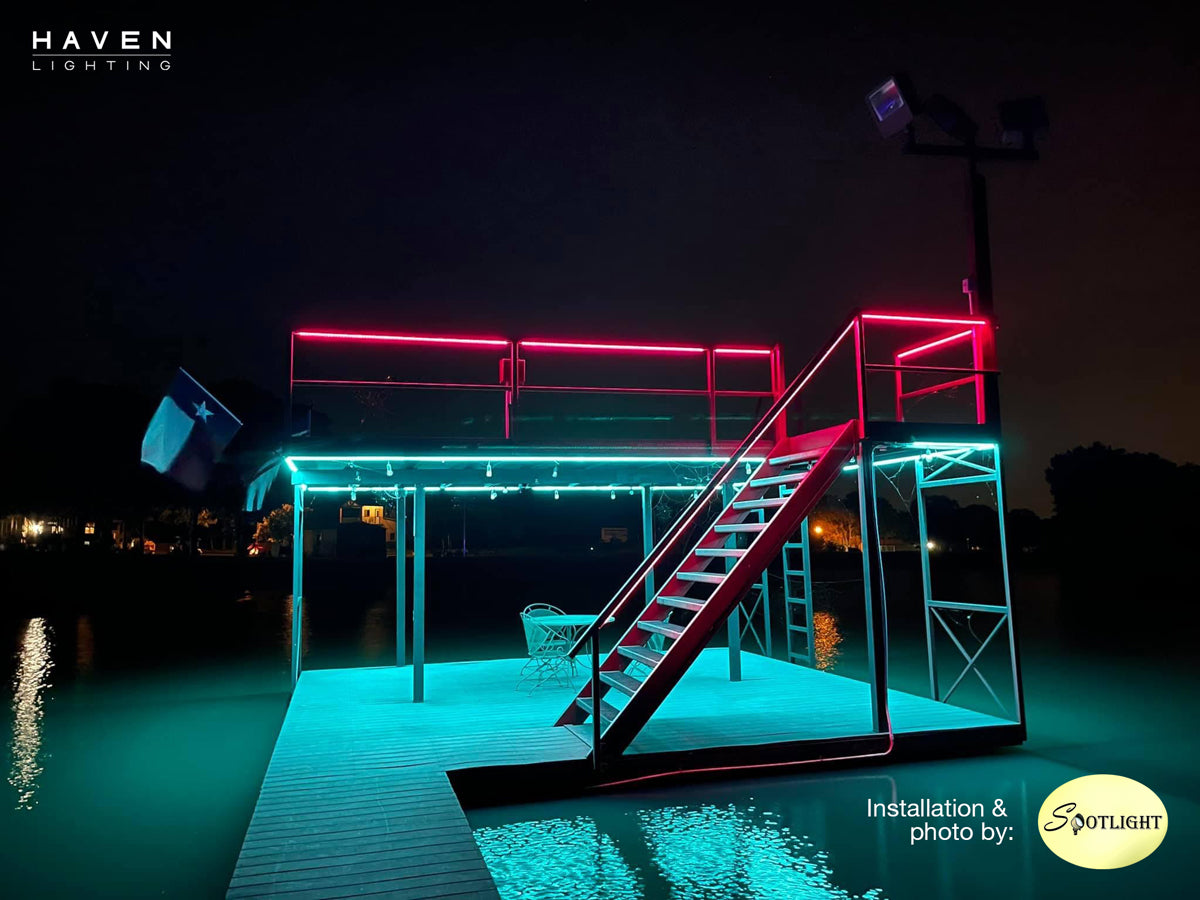 LED LIght Strips on a Dock