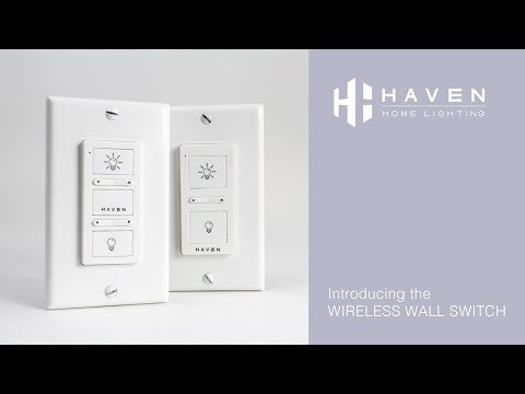 Classic White Wireless Wall Switch - Haven Lighting