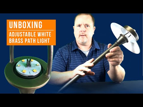 Watch: UNBOXING: Adjustable White Brass Path Light